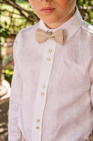 Camisa blanca con cuello camisero Kids