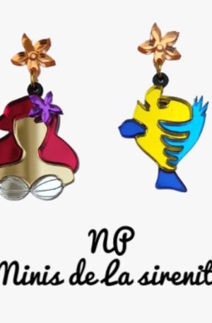Pendientes minis de la sirenita