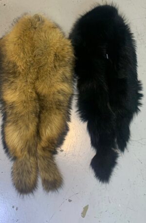 Cuellos de zorro extra grande y largo de colores marrón o negro