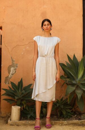 Vestido corto gris Olena