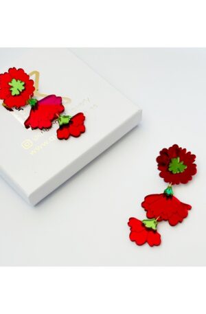 Pendientes Realejo rojos