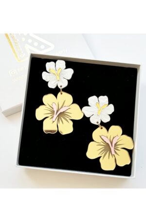 Pendientes amanecer doble amarillos