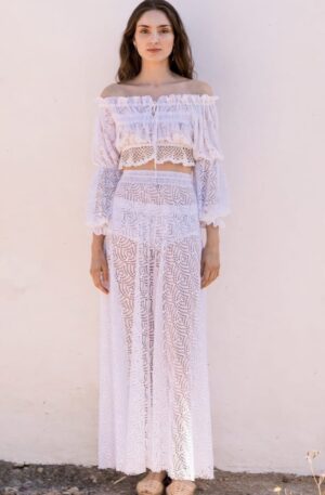 Falda larga isla blanca ibicenca