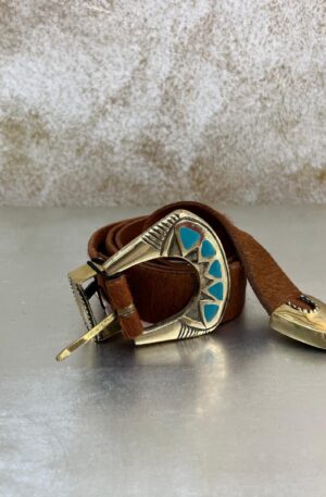 Cinturón de piel London marrón