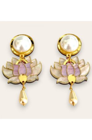 Pendientes Flor de loto Single