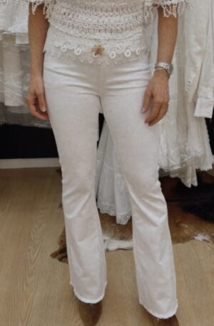 Pantalones de campana blancos Felipa