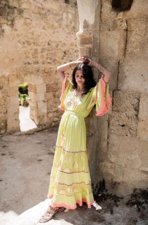 Vestido largo Manila lima