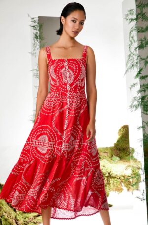 Vestido largo Greba rojo