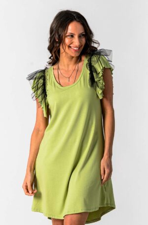 Vestido corto verde pistacho Ruth