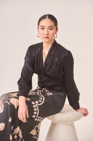 Blusa en Jacquard de rayón