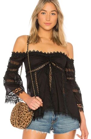 Camisa negra ibicenca Maya de Charo Ruiz