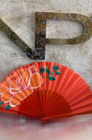 Abanico Camelia naranja