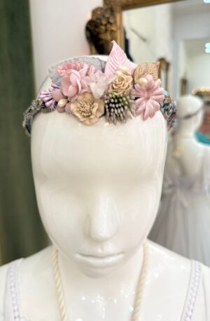 Diadema de perlas para comunión