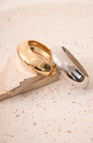 Brazalete de metal plata