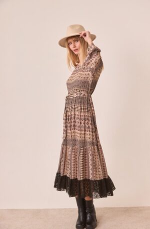 Vestido mini Brigitte con volante de Gipur