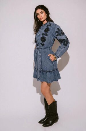 Vestido vaquero corto Cosmos